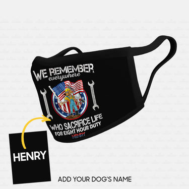 Personalized Dog Gift Idea - Happy Labor Day 8 Hours Duty For Dog Lovers - Cloth Mask